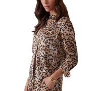 Guess Women's Enora Animal-Print Shirt