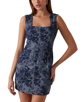 Guess Women's Eden Denim Jacquard Mini Dress