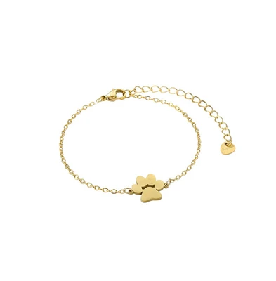 PurePaw Link Chain Paw Cutout Charm Bracelet