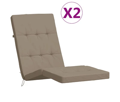 Deck Chair Cushions 2 pcs Taupe Oxford Fabric