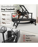 Er Kang Dog Treadmill for Large/Medium Dogs, Doggy Treadmill with Brake and Plastic Track, Dog Slat Mill to Keep Active and Fit, Dog Pacer Treadmill U
