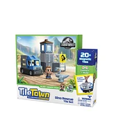 Tile Town Jurassic World Dino Rescue Magnetic Tiles Playset, 22 Piece