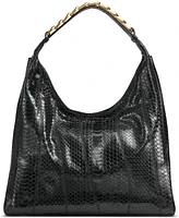 Donna Karan New York Bellmore Skipper Snake Leather Shoulder Bag