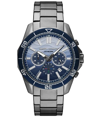 A|X Armani Exchange Men's Quartz Chronograph Gunmetal Stainless-Steel Watch, 44mm