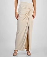 Guess Women's Aimee Embellished Side-Drape Maxi Skirt