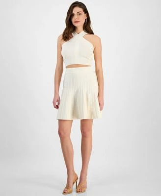 Guess Womens Mirage Ottoman Staci Halter Neck Top Mirage Ottoman Staci Knit Skirt