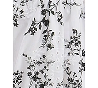 Seni & Cade Juniors' Floral-Print Eyelet Midi Dress