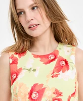 Vince Camuto Women's Printed Scuba Fit & Flare Dress