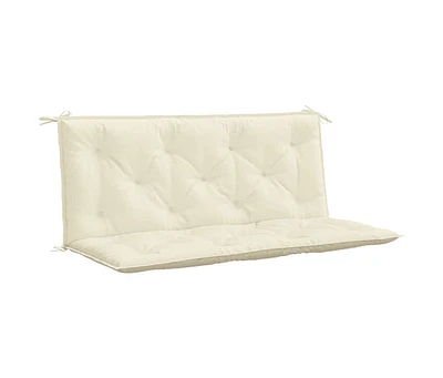 Garden Bench Cushion Cream White 47.2"x(19.7"+19.7")x2.8" Oxford Fabric