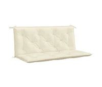 Garden Bench Cushion Cream White 47.2"x(19.7"+19.7")x2.8" Oxford Fabric