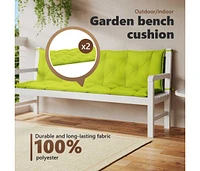 Garden Bench Cushion Bright Green 70.9"x(19.7"+19.7")x2.8" Oxford Fabric