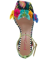 Betsey Johnson Women's Apolo Butterfly Lucite Wedge Sandals