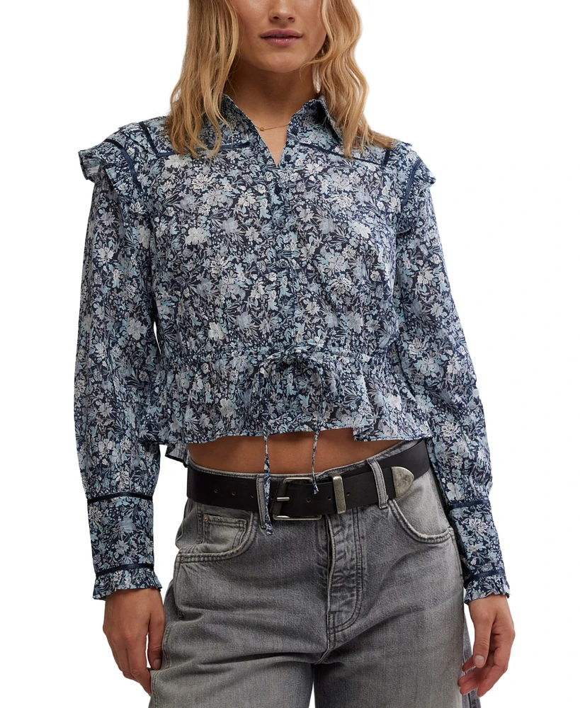 Free People Women's Cotton Printed Daybreak Blouse