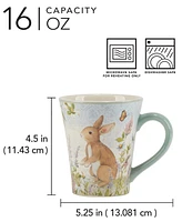 Certified International Easter Meadow Ceramic Mugs, Set of 4