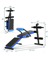 Kuyotq Adjustable Sit Up Bench with Lcd Monitor