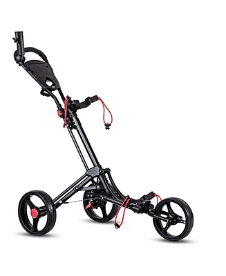 Foldable 3 Wheel Golf Pull Push Cart Trolley