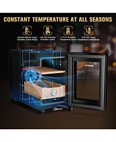Miuguyo 16L Electric Cigar Humidors, Cigar Humidor for 100 Cigars, Cooling, Heating Temperature Control System