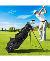 Golf Stand Cart Bag with 4 Way Divider Carry Organizer Pockets