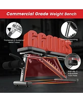 660 Lbs Strength Training Bench with 10 Back and 3 Seat for Full Body Workout