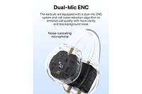 Baseus True Wireless Earbuds Bluetooth 5.3 Open Ear Headphones Sport Earphones,AirGo White