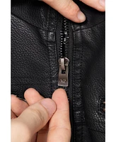 Xray Boys Hooded Moto Pu Leather Jacket With Lining