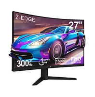 Z-edge 27" 1080P Full Hd 300 Hz 1 ms Curved Gaming Monitor, Hdmi x 2, DisplayPort x 2, FreeSync