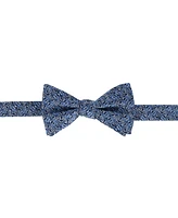 Trafalgar Men's Benito's Blue Basketweave Pattern Silk Novelty Bow Tie