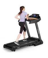 3.75HP Electric Folding Treadmill with Auto Incline 12 Program App Control