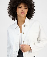 Guess Women's Raine Fold-Collar Button-Front Jacket