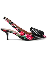 Betsey Johnson Women's Claira Embellished Bow Slingback Pumps