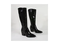 Lilibeth Snake Print Western Boots