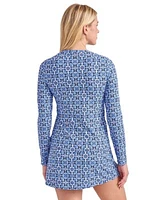 Tommy Bahama Full Zip Long Sleeve Rashguard Skirt Bottom