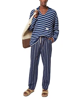 Scotch & Sode Men's Loose Terry Stripe Sweatshirt