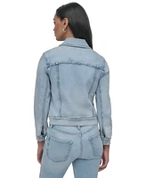 Dkny Jeans Women's Button-Down Denim Trucker Jacket - Kx5