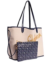 Sam Edelman Harper Extra-Large Monogram Reversible Shopper Bag