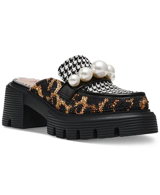 Betsey Johnson Women's Haizel Loafer Platform Mules