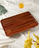 Haven Footed Wooden Serve Board, 17" x 11"