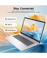 Hp Essential 17.3" Daily Traditional Laptop Intel Core i3 N305 4GB Ram Intel Uhd Graphics 128GB eMMC Storage Windows 11 Home Hd+ 60Hz - Silver