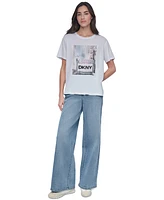 Dkny Jeans Women's Embellished Subway T-Shirt - Kzu