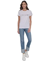 Dkny Jeans Women's Embellished Logo T-Shirt