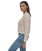 Dkny Jeans Women's Cotton Chunky-Stitch Crewneck Sweater - Kn4