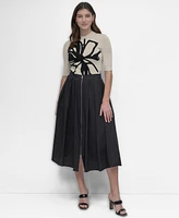 Dkny Women's Zip-Front Parachute Midi Skirt