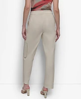 Dkny Women's High-Rise Taffeta Cargo Pants