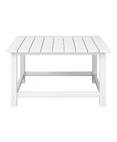5-Piece Hdpe Adirondack Chair Outdoor Patio Square Table Conversation Set