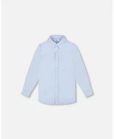 Deux par Toddler Boys Long Sleeve Button Down Shirt Pale Blue - Toddler|Child