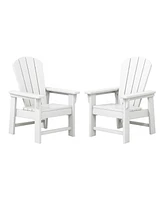 Kids Outdoor Adirondack Plastic Patio Chair (Set of