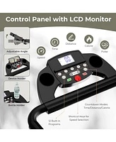 Folding Treadmill with 12 Preset Programs and Lcd Display