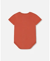 Deux par Baby Boys Organic Cotton Onesie Terracotta