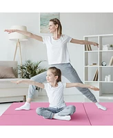 6 x 2 Ft Tri-Fold Gym Mat with Handles and Removable Zippered Cover