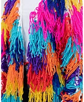 Groovy Fringe Technicolor Sweater Coat